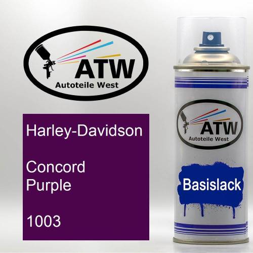 Harley-Davidson, Concord Purple, 1003: 400ml Sprühdose, von ATW Autoteile West.